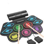 Batterie lectronique avec haut - parleurs intgrs pad entranement enroulable batterie lectronique ...