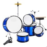 Batterie complte - duoku - 5 pices - 16 pouces - pour enfants - couleur bleue