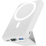 Batterie externe 10000mah power bank chargeur sans fil batterie portable mag - safe affichage led magn�tique ...