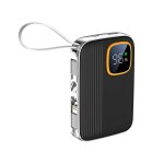 Batterie externe avec 2 cbles 22. 5w 10000mah power bank noir pd3. 0 qc4. 0 charge rapide compatible ...