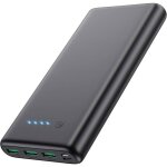 Batterie externe 26800mah power bank charge rapide 5v / 3a chargeur portable usb c avec 4 sorties & 2 ...