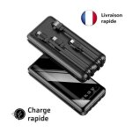 Batterie externe portable 20 000 mah - lcd charge rapide power bank avec 2 lumières led - banque dalimentation ... Batterie externe portable 20 000 mah - lcd charge rapide power bank avec 2 lumières led - banque dalimentation ...