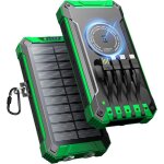 Batterie externe solaire 26800mah avec 4 c�bles chargeur solaire portable sans fil batterie externe usb ...