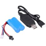 Batterie lipo 1500mah 74v 2s avec c�ble usb ? compatible jouets rc u12a s033g q1 h101 ? connecteur sm ...
