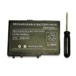 Batterie pour nintendo ds lite - usg - 003 - 2000 mah + tournevis noir