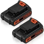 Batterie de remplacement 2pcs 3000mah black decker 18v lithium - ion