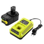 Batterie de remplacement et chargeur pour ryobi 18v one + - ryobi - 5000mah li - ion - secteur