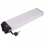Batterie pour v�lo �lectrique 48 v 128 ah taille 430 mm verrouillage avec interrupteur argent