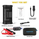 Booster batterie voiture 6000a 24000mahbooster pour tous carburants (diesel 12l)double charge rapide ...