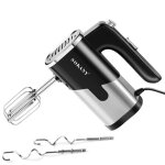 Batteur electrique cuisine 800w?fouet electrique cuisine?5 vitesses et turboavec 2 batteurs et 2 crochets ...