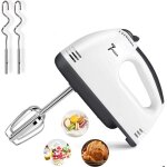 Batteur electrique fouet electrique cuisine 150w 7 vitesses fonction turbo avec 2 batteurs et 2 crochets ...
