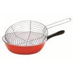 Baumalu - pole  friture - acier maill - 26 cm - rouge