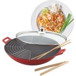 Baumalu wok fonte - 36 cm - rouge