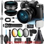 Appareil photo numrique - bazarland30 - 48mp - vido 4k - cran rotatif 3 - objectif grand angle
