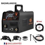 Bazarland30. poste  souder semi - automatique hvm200 3 en 1 mig mma lift tig quipement de soudage sans ...