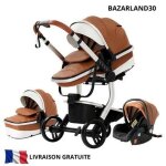 Bazarland30. poussette 3 en 1 bébé combinée siège - auto nacelle trio réversible cuir pu roues increvables ... Bazarland30. poussette 3 en 1 bébé combinée siège - auto nacelle trio réversible cuir pu roues increvables ...
