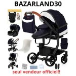 Bazarland30. poussette 3 en 1 bébé combinée siège - auto nacelle trio réversible cuir pu roues increvables ... Bazarland30. poussette 3 en 1 bébé combinée siège - auto nacelle trio réversible cuir pu roues increvables ...