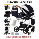 Bazarland30. poussette 3 en 1 bb combine sige - auto nacelle trio rversible cuir pu roues increvables ...