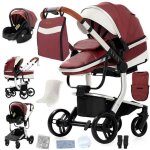 Bazarland30. poussette 3 en 1 bb combine sige - auto nacelle trio rversible cuir pu roues increvables ...