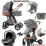 Bazarland30. poussette 3 en 1 bébé combinée siège - auto nacelle trio réversible haute qualité roues ... Bazarland30. poussette 3 en 1 bébé combinée siège - auto nacelle trio réversible haute qualité roues ...