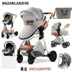 Bazarland30. poussette 3 en 1 bébé combinée siège - auto nacelle trio réversible haute qualité roues ... Bazarland30. poussette 3 en 1 bébé combinée siège - auto nacelle trio réversible haute qualité roues ...