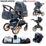 Bazarland30. poussette 3 en 1 bébé combinée siège - auto nacelle trio réversible réglable haute qualité ... Bazarland30. poussette 3 en 1 bébé combinée siège - auto nacelle trio réversible réglable haute qualité ...