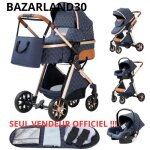 Bazarland30. poussette 3 en 1 b�b� combin�e si�ge - auto nacelle trio r�versible r�glable haute qualit� ...
