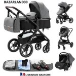Bazarland30. poussette 3 en 1 bb combine sige - auto nacelle trio rversible rglable haute qualit ...