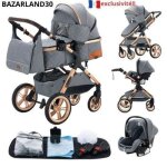 Bazarland30. poussette 3 en 1 bébé combinée siège - auto nacelle trio réversible réglable haute qualité ... Bazarland30. poussette 3 en 1 bébé combinée siège - auto nacelle trio réversible réglable haute qualité ...