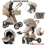 Bazarland30. poussette 3 en 1 bb combine sige - auto nacelle trio rversible rglable haute qualit ...