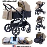 Bazarland30. poussette 3 en 1 bb combine sige - auto nacelle trio rversible rglable haute qualit ...
