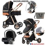 Bazarland30. poussette 3 en 1 bb combine sige - auto nacelle trio rversible rglable haute qualit ...
