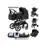 Bazarland30. poussette 3 en 1 bb combine sige - auto nacelle trio rversible rglable haute qualit ...