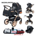 Bazarland30. poussette 3 en 1 b�b� combin�e si�ge - auto nacelle trio r�versible r�glable haute qualit� ...