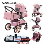 Bazarland30. poussette 3 en 1 bb combine sige - auto nacelle trio rversible rglable haute qualit ...