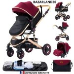 Bazarland30. poussette 3 en 1 bb combine sige - auto nacelle trio rversible rglable haute qualit ...