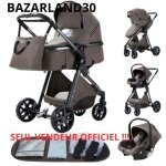 Bazarland30. poussette 3 en 1 b�b� combin�e si�ge - auto nacelle trio r�versible r�glable haute qualit� ...