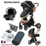 Bazarland30. poussette 3 en 1 bb combine sige - auto nacelle trio rversible rglable haute qualit ...