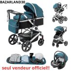 Bazarland30. poussette 3 en 1 systme de voyage avec sige auto landau et nacelle moustiquaire habillage ...