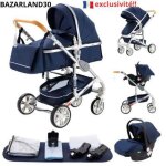 Bazarland30. poussette combinée 3 en 1 siège - auto nacelle trio réversible réglable haute qualité roues ... Bazarland30. poussette combinée 3 en 1 siège - auto nacelle trio réversible réglable haute qualité roues ...