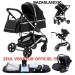 Bazarland30. poussette combinée 3 en 1 siège - auto nacelle trio réversible réglable haute qualité roues ... Bazarland30. poussette combinée 3 en 1 siège - auto nacelle trio réversible réglable haute qualité roues ...