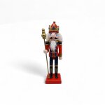 Bb angell - 1 figurines de casse - noisette rouge couronne soldat en bois 25 cm peint � la main - d�coration ...