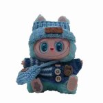 Bb angell news porte cles type peluche the monsters labubu avec habit bleu 1 monsters + habit et accessoire ...