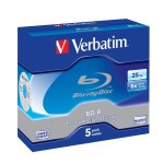 Bd - r verbatim - pack de 5 disques blu - ray sl 6x - 25 go