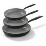 Be living essential lot 3 po�les �20 24 & 28 cm c�ramique antiadh�sif sans pfas compatibles induction ...