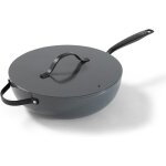 Be living essential wok � 30 cm avec couvercle po�le c�ramique antiadh�sive sans pfas compatible induction ...