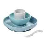 Beaba, coffret repas silicone bb, avec ventouse, anti - drapant, 4 pices, assiette + bol + verre ...