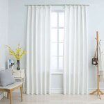 Beau lot de 2 rideaux occultants avec crochets 2 pcs - rideaux pour fenêtres blanc cassé 140x245 cm mode495268 ... Beau lot de 2 rideaux occultants avec crochets 2 pcs - rideaux pour fenêtres blanc cassé 140x245 cm mode495268 ...