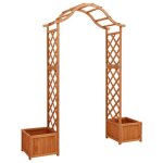 Beau arche � rosiers - pergola de jardin avec jardini�re bois pin massif mode681759