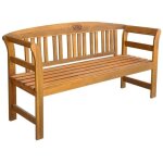 Beau banquette / banc de jardin dext�rieur - 157 cm - bois dacacia solide mode729372